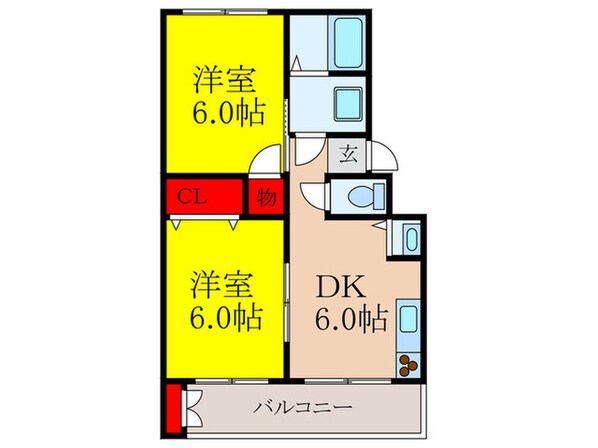 マンション摂の物件間取画像